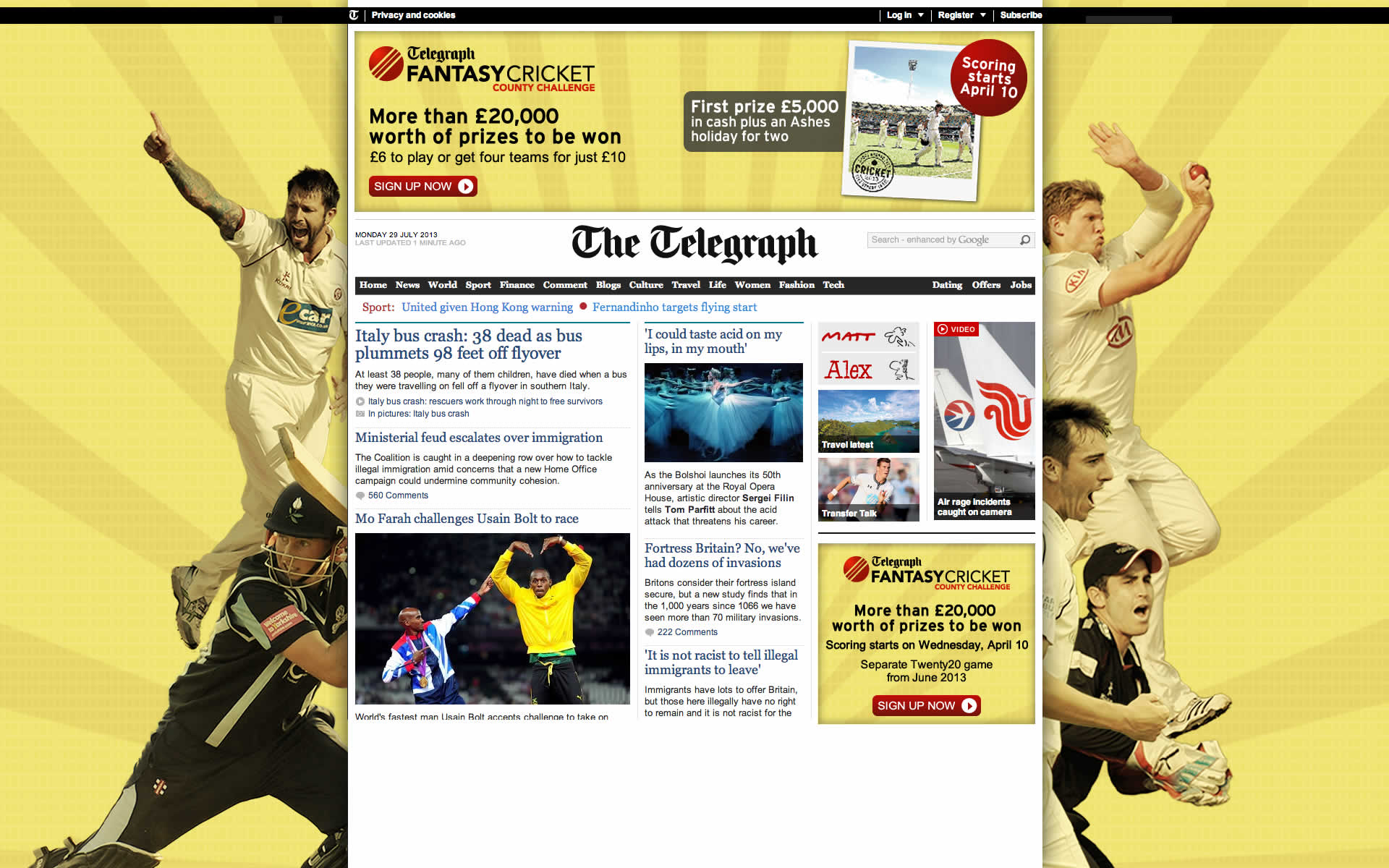 Home screen takeover