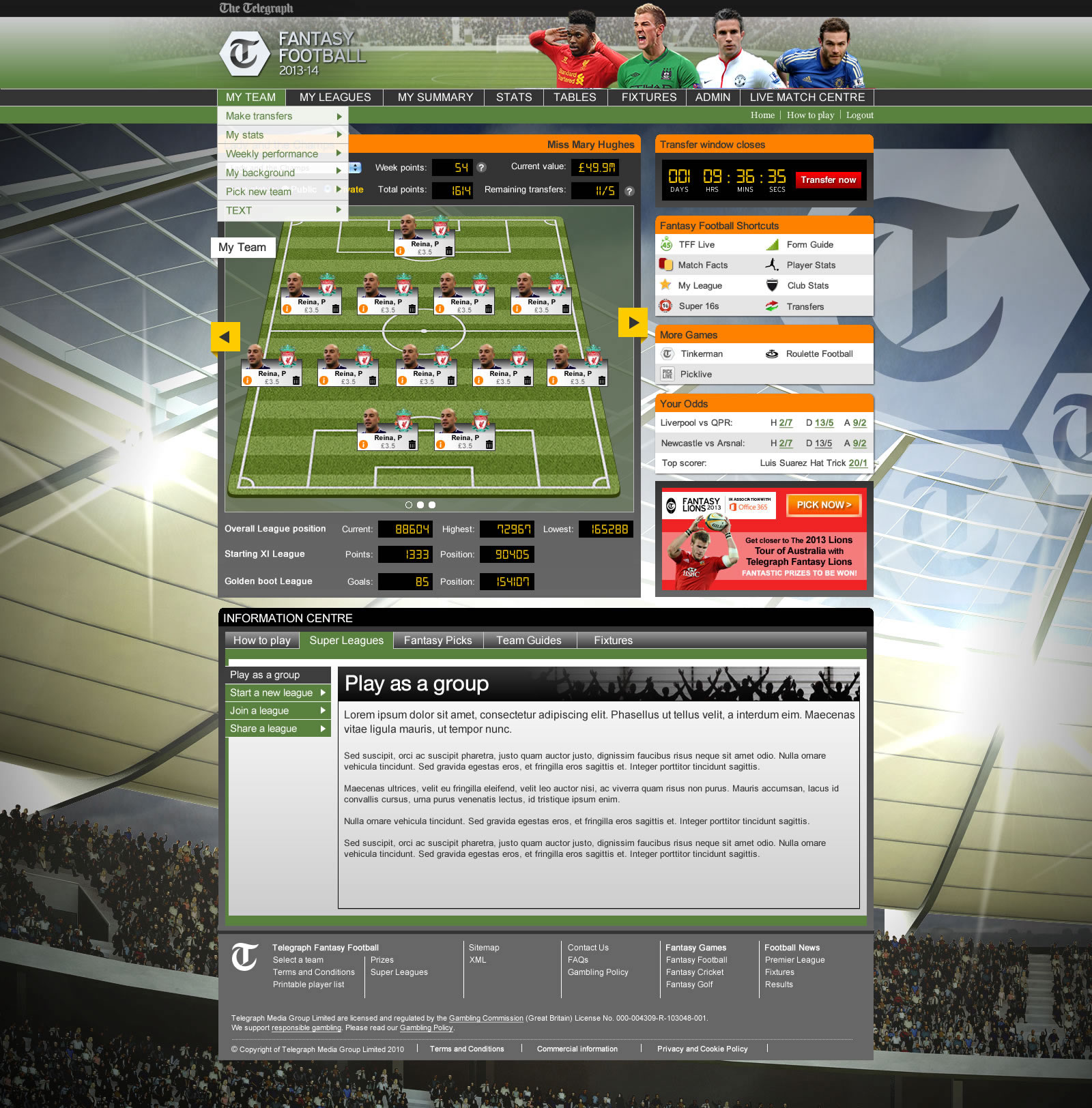 Telegraph Fantasy Football 2