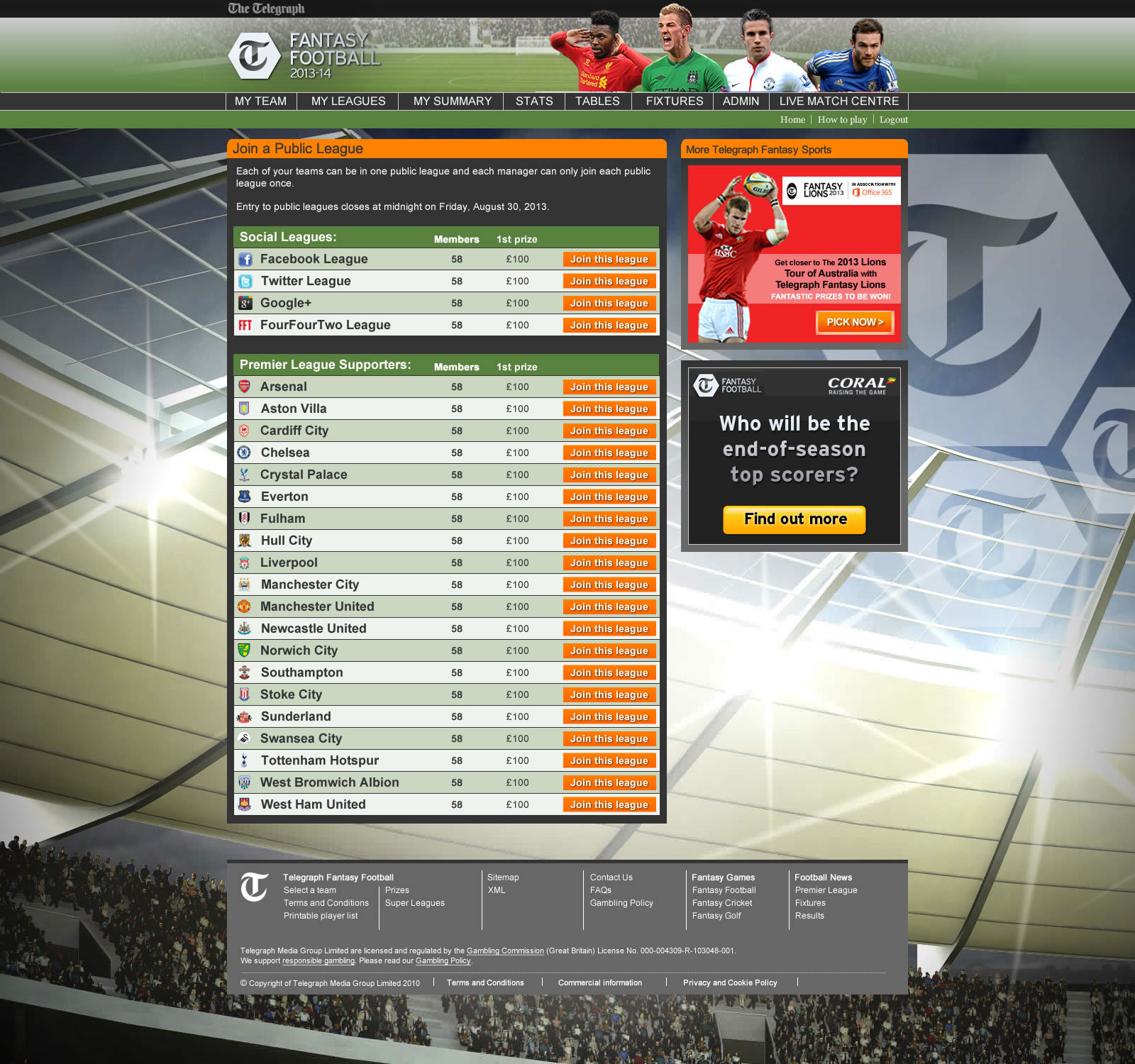 Telegraph Fantasy Football 3